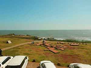 犬吠埼の海岸横にある小さな公園