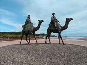 月の沙漠記念公園のラクダ像