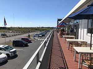 海の駅九十九里の犬OKのテラス席